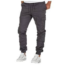 Blingko Cargohose Herren 3XL Lange Regular Fit Sweathose Streetwear Wanderhose Einfarbig Locker Trekkinghose Loungewear Fitnesshose Activewear Laufhose Adventskalender von Blingko