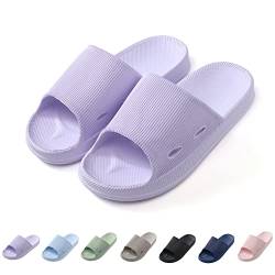 Blingko Cozislides Original, Cosify Wolken Slipper Super Soft EVA Home Slippers Kissen auf Wolken Hausschuhe Schnell Trocknend Badesandalen Sommer Elegant Slides Hausschuhe, Violett, 36/37 EU von Blingko