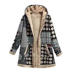 Blingko Damen Lang Kapuzenmantel Winter Fleece Jacke Mantel Plüsch Plüschjacke Plüschmantel Fleecejacke Fleecemantel Wintermantel Herbstmantel Herbstjacke Winterjacke Kapuzenjacke von Blingko