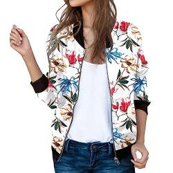 Bomberjacke Damen Damenjacke mit Taschen Leichte Jacken Jacken Sommer Bekleidung Bomberjack Blouson Seidenblouson Cardigan Spring Jacket Women Damen Jacke Sommer von Blingko