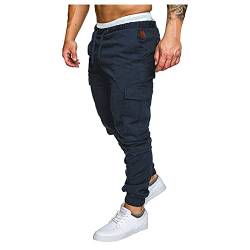 Skihose Herren Herbst Winter Trekkinghose Reißverschluss Taschen Hose Große Größe Outdoorhose Hip Hop Pants Vintage Cargo Hose mit Kordelzug und Seitentasche von Blingko