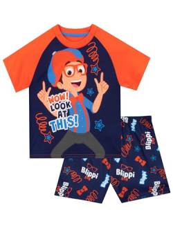 Blippi Schlafanzug | Kinder Schlafanzug | Pyjama Jungen Kurz Mehrfarbig 116 von Blippi