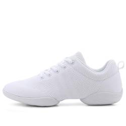 Jazzschuhe Damen Lace Up Tanzsneaker Leicht Atmungsaktiv Bequem Sportschuhe Cheerleadingschuhe Tanzschuhe Gymnastik für Frauen,Sport Fitness Trainings Hallen Aerobic Yoga von Blissbuilt