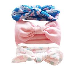 Bllatta Baby Stirnbänder Mädchen Kids Turban Haarband Stirnband Kopfband Baby schmuck Babyschmuck Babygeschenke & Taufe 3 Stück von Bllatta