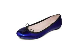 LsYun Damen Amalthea Ballerinas, Blau glänzend, 37 EU von Bloch