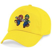 Blondie & Brownie Baseball Cap Kinder Mario und Luigi Stick Patch Super Retro Konsole One Size von Blondie & Brownie