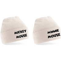Blondie & Brownie Beanie Mickey Minnie Mouse Mützen Paar Pärchen BFF SET von Blondie & Brownie