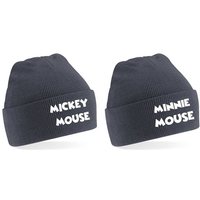 Blondie & Brownie Beanie Mickey Minnie Mouse Mützen Paar Pärchen BFF SET von Blondie & Brownie