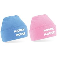 Blondie & Brownie Beanie Mickey Minnie Mouse Mützen Paar Pärchen BFF SET von Blondie & Brownie