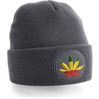 Blondie & Brownie Beanie Unisex Erwachsenen Mütze Beanie Cannabis Reggae Jamaica Gras von Blondie & Brownie