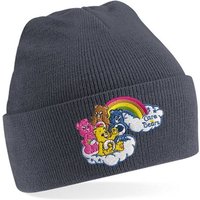 Blondie & Brownie Beanie Unisex Erwachsenen Mütze Glücksbärchis Care Bears Patch Stick von Blondie & Brownie