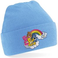 Blondie & Brownie Beanie Unisex Erwachsenen Mütze Glücksbärchis Care Bears Patch Stick von Blondie & Brownie