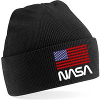 Blondie & Brownie Beanie Unisex Erwachsenen Mütze Nasa USA Astronaut Space Elon von Blondie & Brownie