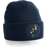 Blondie & Brownie Beanie Unisex Erwachsenen Mütze Popeye Stick Patch Spinat Stark Fitnes Gym von Blondie & Brownie