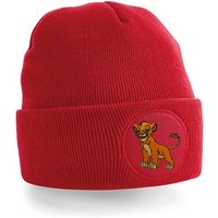 Blondie & Brownie Beanie Unisex Erwachsenen Mütze Simba Stick Patch Lion König der Löwen Nala von Blondie & Brownie