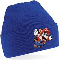 Blondie & Brownie Beanie Unisex Erwachsenen Mütze Super Mario Fligh Retro Konsole Gaming von Blondie & Brownie