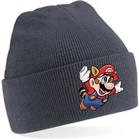 Blondie & Brownie Beanie Unisex Erwachsenen Mütze Super Mario Fligh Retro Konsole Gaming von Blondie & Brownie