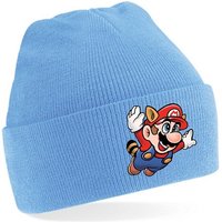 Blondie & Brownie Beanie Unisex Erwachsenen Mütze Super Mario Fligh Retro Konsole Gaming von Blondie & Brownie