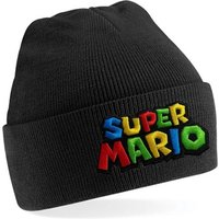 Blondie & Brownie Beanie Unisex Erwachsenen Mütze Super Mario Yoshi Luigi Retro Konsole Stick von Blondie & Brownie