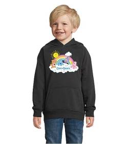 Blondie & Brownie Fun Kinder Hoodie Pullover Glücksbärchis Sun, Schwarz, 130/140, 10 Jahre von Blondie & Brownie