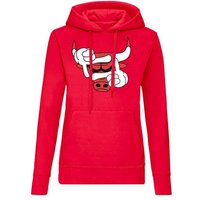 Blondie & Brownie Hoodie Damen Bulls Eye Auge Stier Bullen Pullover mit Kapuze von Blondie & Brownie