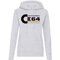 Blondie & Brownie Hoodie Damen Commodore 64 Konsole Super Retro Konsole Amiga Mit Kapuze von Blondie & Brownie