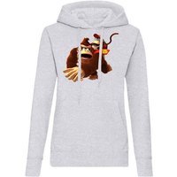 Blondie & Brownie Hoodie Damen Donkey Diddy Kong Spiele Konsole Nerd Super Retro mit Kapuze von Blondie & Brownie