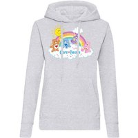 Blondie & Brownie Hoodie Damen Glücksbärchis Care Bears Hab Dich lieb Bärchi Wolkenland Mit Kängurutasche, Mit Kapuze von Blondie & Brownie