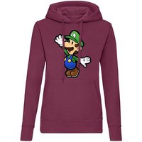 Blondie & Brownie Hoodie Damen Luigi Retro Konsole Mario Peach Yoshi Gaming mit Kapuze von Blondie & Brownie