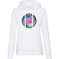 Blondie & Brownie Hoodie Damen NASA Kennedy Space Center Rakete Sterne Elon X mit Kapuze von Blondie & Brownie