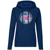 Blondie & Brownie Hoodie Damen NASA Kennedy Space Center Rakete Sterne Elon X mit Kapuze von Blondie & Brownie