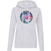 Blondie & Brownie Hoodie Damen NASA Kennedy Space Center Rakete Sterne Elon X mit Kapuze von Blondie & Brownie