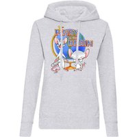 Blondie & Brownie Hoodie Damen Pinky and the Brain Comic Cartoon Weltherrschaft mit Kapuze von Blondie & Brownie