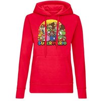 Blondie & Brownie Hoodie Damen Super Mario Sun Apocalypse Luigi Retro Konsole mit Kapuze von Blondie & Brownie