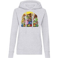 Blondie & Brownie Hoodie Damen Super Mario Sun Apocalypse Luigi Retro Konsole mit Kapuze von Blondie & Brownie