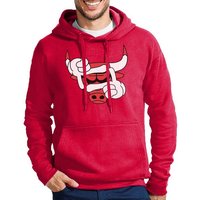 Blondie & Brownie Hoodie Herren Bulls Eye Auge Stier Bullen Pullover Mit Kapuze von Blondie & Brownie