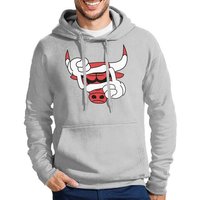 Blondie & Brownie Hoodie Herren Bulls Eye Auge Stier Bullen Pullover Mit Kapuze von Blondie & Brownie