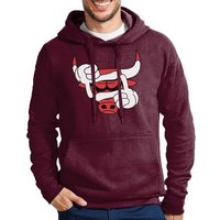 Blondie & Brownie Hoodie Herren Bulls Eye Auge Stier Bullen Pullover Mit Kapuze von Blondie & Brownie