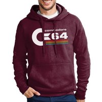 Blondie & Brownie Hoodie Herren Commodore 64 Konsole Amige Super Retro Mit Kapuze von Blondie & Brownie