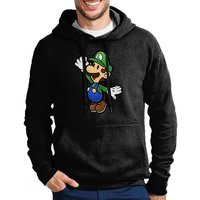 Blondie & Brownie Hoodie Herren Luigi Retro Konsole Mario Peach Yoshi Gaming Mit Kapuze von Blondie & Brownie