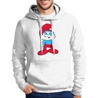 Blondie & Brownie Hoodie Herren Papa Schlumpf Die Schlümpfe Smerf Schlaubi Mit Kapuze von Blondie & Brownie