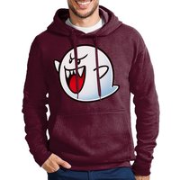 Blondie & Brownie Hoodie Herren Super Mario Boo Gespenst Geist Geister Retro Konsole mit Kapuze von Blondie & Brownie