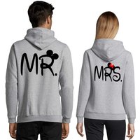 Blondie & Brownie Hoodie Unisex Pullover Mr. Mrs. Mickey Minnie Paar Pärchen Friends Mit Kapuze, Kängurutasche von Blondie & Brownie