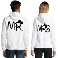 Blondie & Brownie Hoodie Unisex Pullover Mr. Mrs. Mickey Minnie Paar Pärchen Friends Mit Kapuze, Kängurutasche von Blondie & Brownie