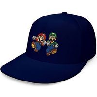 Blondie & Brownie Snapback Cap Unisex Erwachsene Mario und Luigi Stick Patch Super Retro Konsole One Size von Blondie & Brownie