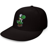 Blondie & Brownie Snapback Cap Unisex Erwachsene Yosh Baby Stick Patch Mario Super Retro Konsole One Size von Blondie & Brownie