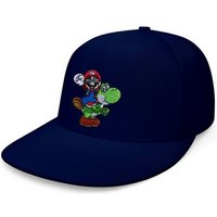 Blondie & Brownie Snapback Cap Unisex Erwachsene Yoshi & Mario Stick Patch Luigi Super Retro Snapback von Blondie & Brownie