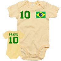 Blondie & Brownie Strampler Brasilien Kinder Baby Sport Trikot Body Fussball Weltmeister WM Copa von Blondie & Brownie