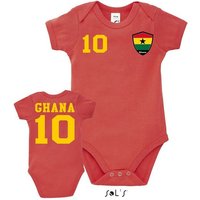Blondie & Brownie Strampler Ghana Kinder Baby Afrika Cup Sport Trikot Fußball Handball Weltmeister von Blondie & Brownie