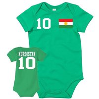 Blondie & Brownie Strampler Kinder Baby Kurdistan Fan Sport Trikot Fußball Meister WM von Blondie & Brownie